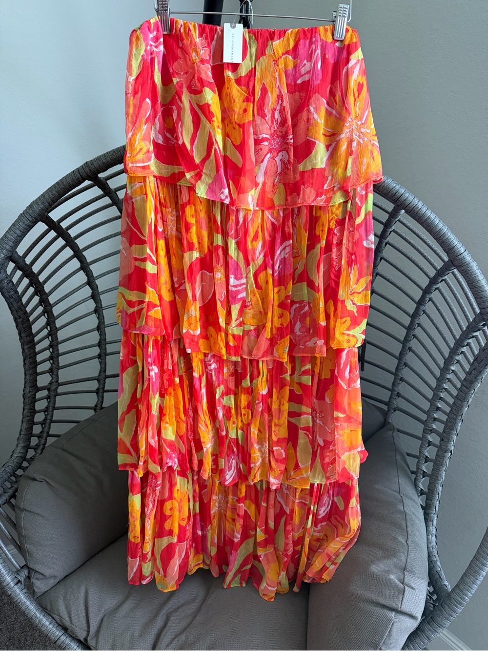 Anthropologie Verb Ravenna Tiered Midi Dress Size large  NWT - Picture 5 of 6